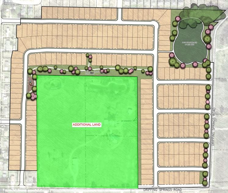 Master concept layout for Sweetwater Springs in Sherman, Texas